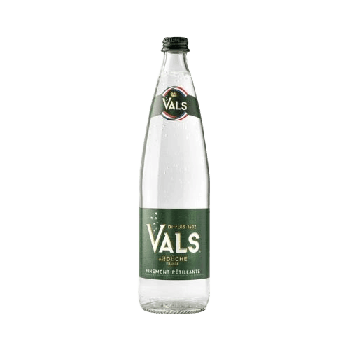 Vals Sparkling Natural Mineral Water Glass Bottle
