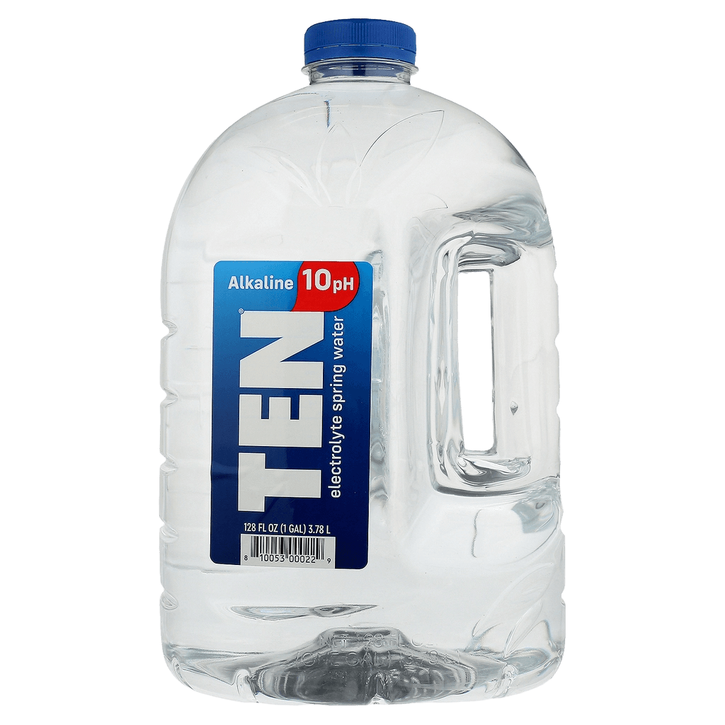 TEN Alkaline 10pH Electrolyte Spring Water plastic bottle