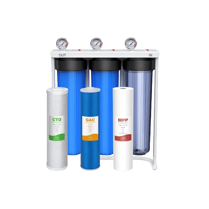 SimPure DB20P-3 3-Stage Whole House Water Filtration System