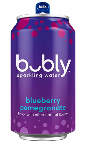 bubly sparkling water beverage blueberry pomegranate